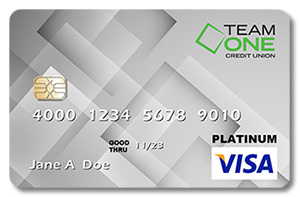 Consumer Platinum Card Image | Team One Credit Union