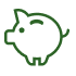 green icon piggy bank